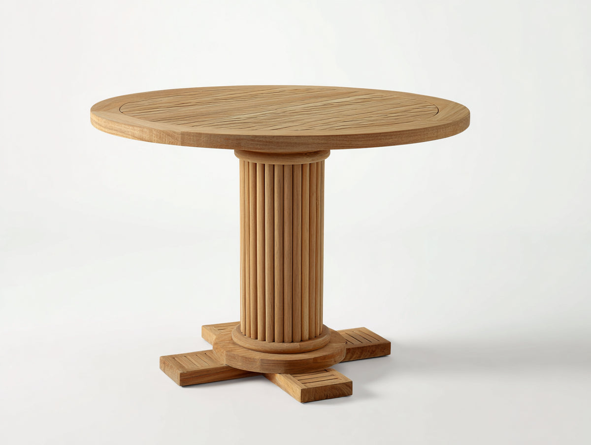 Table de jardin - Bois - 110x110x76 cm - Bois naturel - Style naturel