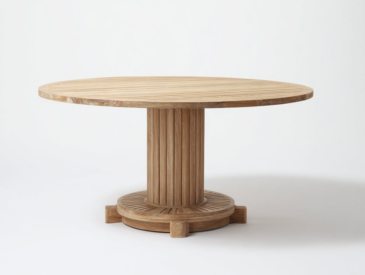 Table de jardin - Bois - 125x125x75 cm - Bois naturel - Style contemporain