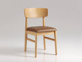 Chaise de salle à manger - Bois - Similicuir - 49x52x81 cm - Bois clair-Marron - Style scandinave