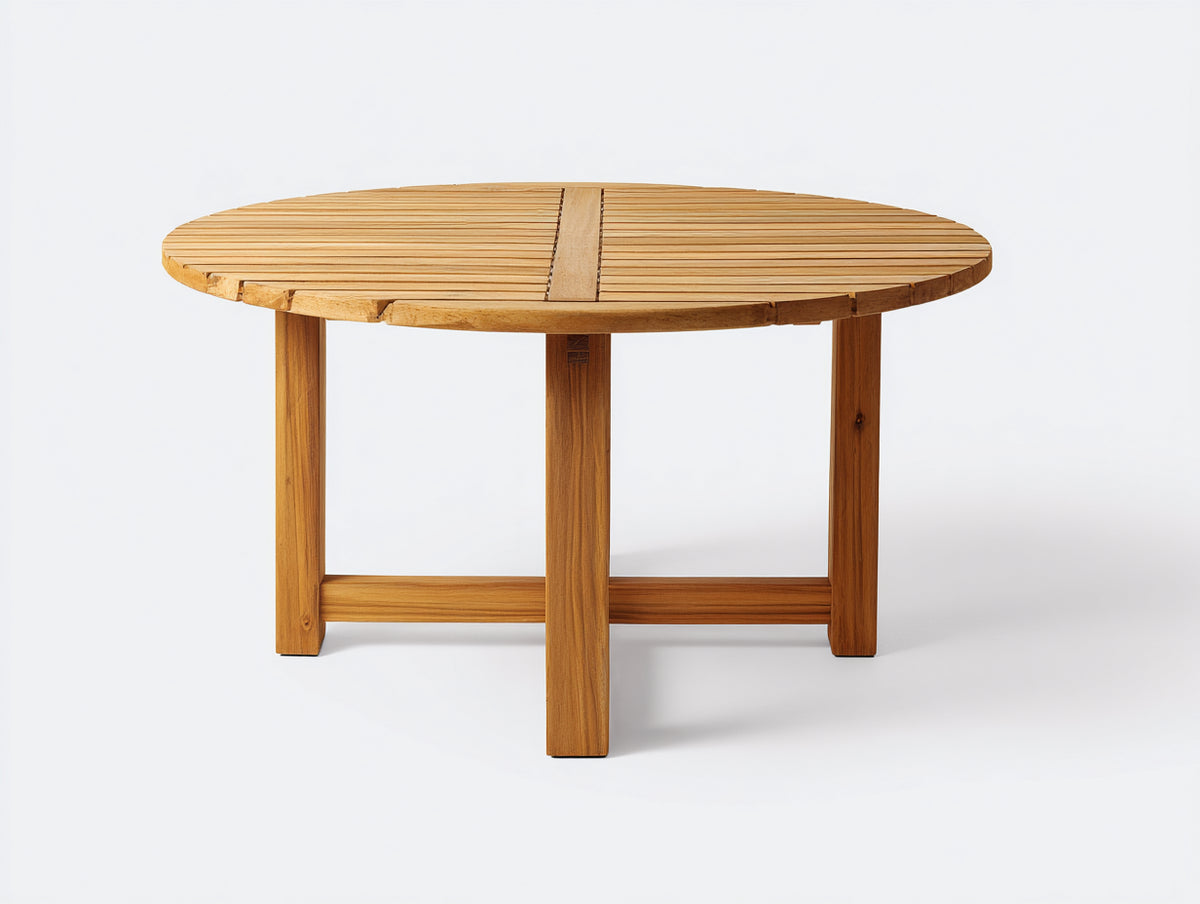 Table de jardin - Bois - 110x110x75 cm - Bois naturel - Style naturel