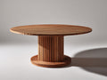 Table de jardin - Bois - 130x130x75 cm - Marron - Style contemporain