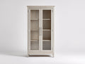 Vitrine - bois-verre - 90x41x176 cm - beige clair - style naturel contemporain