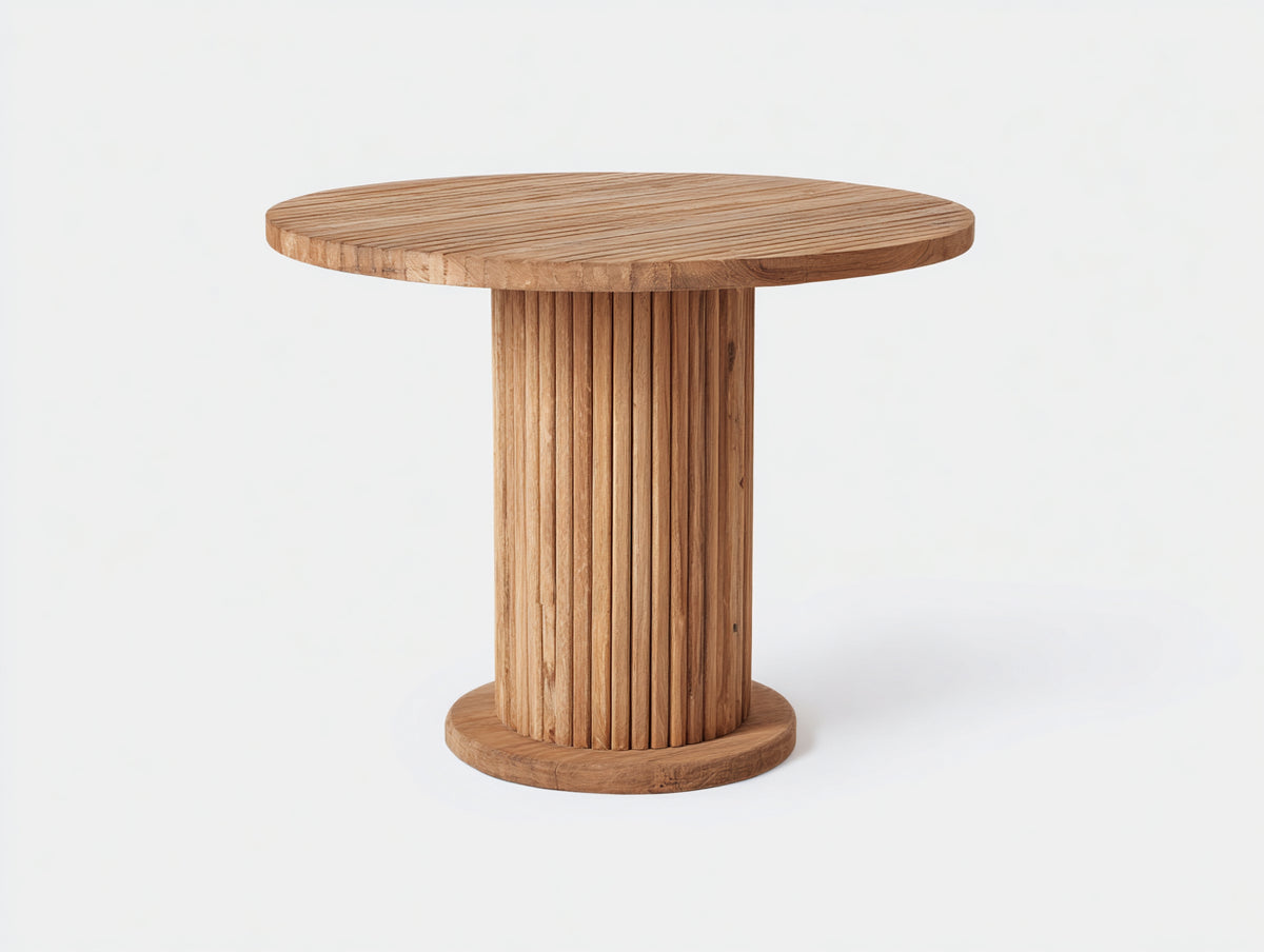 Table de jardin - Bois - 95x95x74 cm - Bois naturel - Style minimaliste