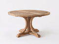 Table de jardin - Bois - 122x122x75 cm - Bois naturel - Style rustique